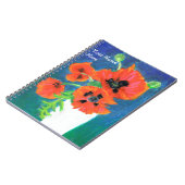 Carnet Spiral Personnalisable de Poppies Scarlet (Côté gauche)