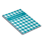 Carnet Spiral Personnalisé, Contrôle Turquoise En  (Côté Droit)