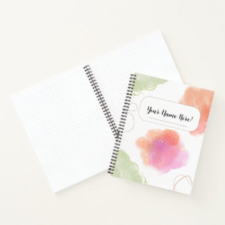 Carnet Spiral personnalisé - Couverture Aquarelle