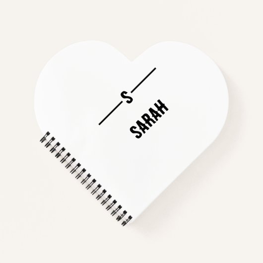 Carnet Spiral Personnalisé - Simple et élégant (Devant)