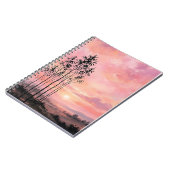 Carnet Spiral Photo Notebook – Pink Sunset Landscape (Côté gauche)