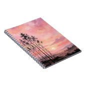 Carnet Spiral Photo Notebook – Pink Sunset Landscape (Côté Droit)