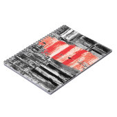 Carnet Spiral Photo Notebook – Red Pulse Abstract Design (Côté gauche)