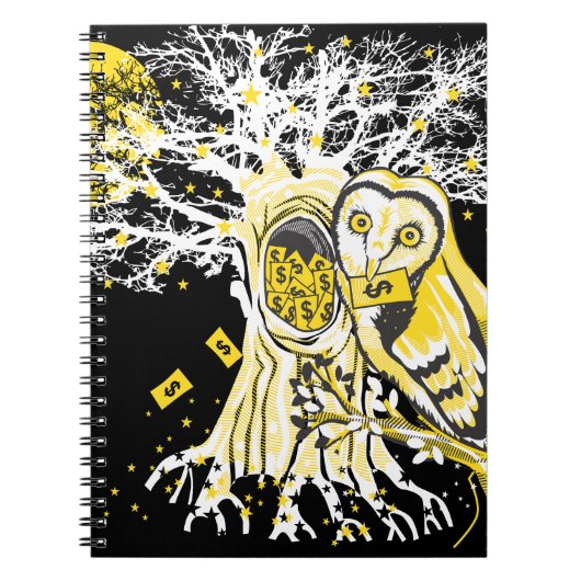 Carnet Spiral Photo Notebook – Urban Tree Owl & Wealth (Devant)