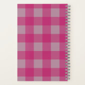 Carnet Spiral Plaid De Buffle Rose Chaud - 80 Page (Verso)