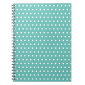 Carnet Spiral Polka Dot (Aqua & White) (Devant)