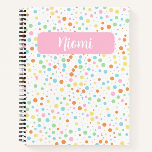 Carnet Spiral Polka Dot Vibrant (Devant)