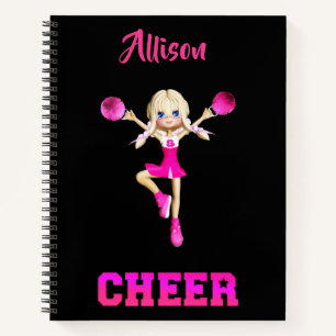 Carnet Spiral pom-pom girl personnalisé