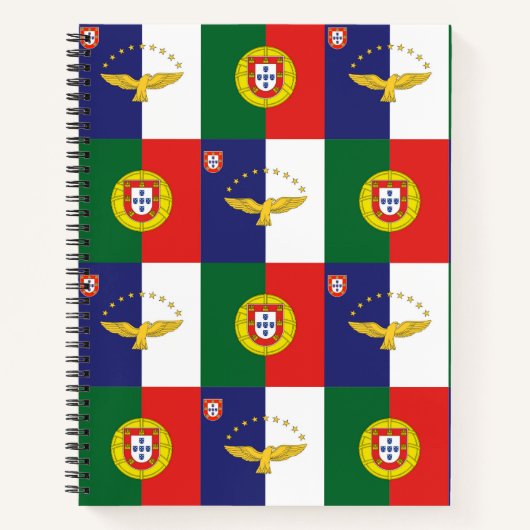 Carnet spiral Portugal et Açores drapeaux (Devant)