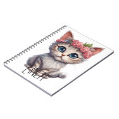 Carnet Spiral pour chats de beauté personnalisée : (Côté gauche)