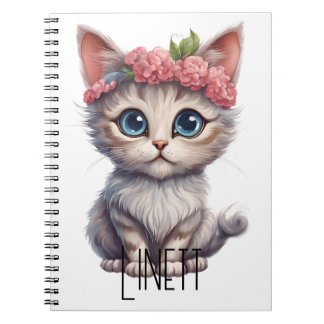 Carnet Spiral pour chats de beauté personnalisée :