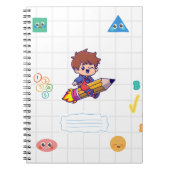 Carnet spiral pour enfants avec un design gai (Devant)