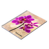 Carnet spiral pourpre orchidée (Côté gauche)