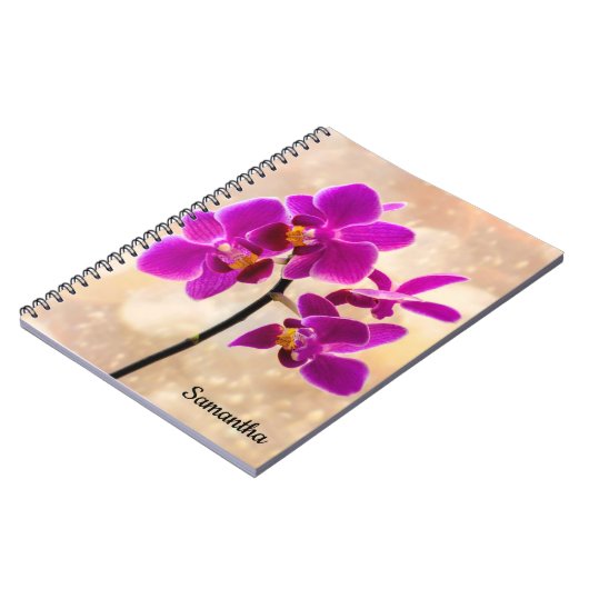 Carnet spiral pourpre orchidée (Côté gauche)