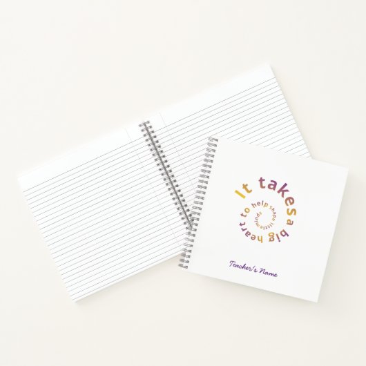 Carnet Spiral Quote Teacher Notebook-Personalized  (Intérieur)