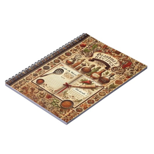 Carnet Spiral Recette personnalisée (Côté gauche)