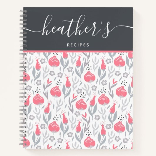 Carnet Spiral Recette personnalisée (Devant)