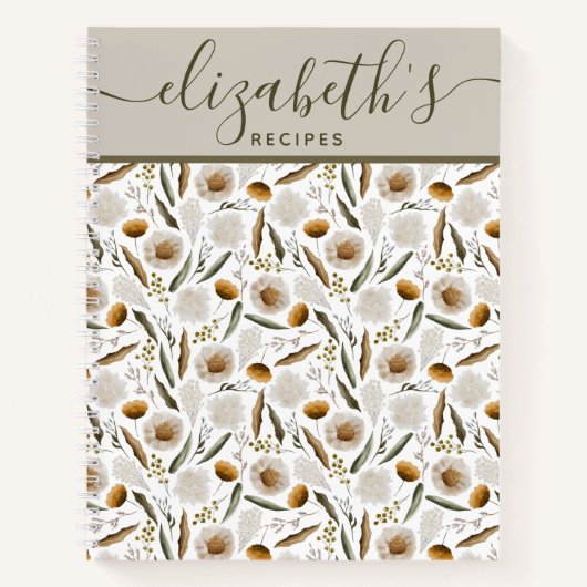 Carnet Spiral Recette personnalisée (Devant)