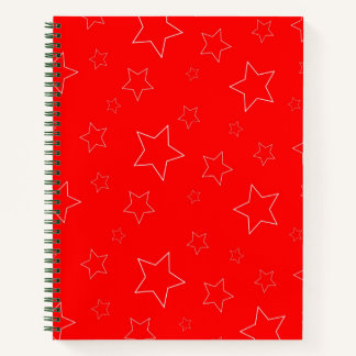 Carnet Spiral Red Stars