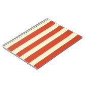 Carnet spiral rétro grand haut rayé (Côté gauche)