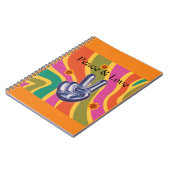 Carnet Spiral Retro Paix & Amour (Côté gauche)