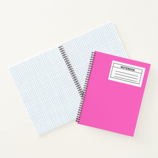 Carnet spiral rose chaud (Intérieur)