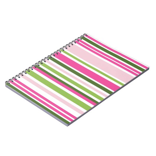 Carnet spiral rose et vert (Côté gauche)