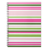 Carnet spiral rose et vert (Devant)