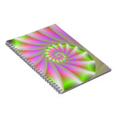 Carnet spiral rose et vert (Côté Droit)
