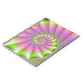 Carnet spiral rose et vert (Côté gauche)