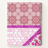 Carnet spiral rose floral (Dos)
