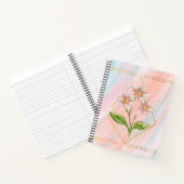 Carnet spiral rose floral (Intérieur)