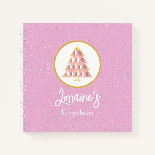 Carnet spiral rose Joyoux Noel (Devant)