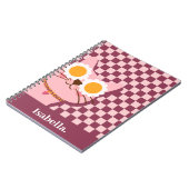 Carnet Spiral rose mignon personnalisé (Côté gauche)