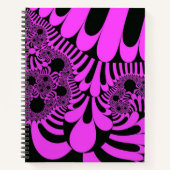 Carnet spiral rose noir (Devant)