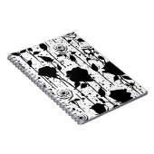 Carnet spiral Rose noir à goutte (Côté Droit)