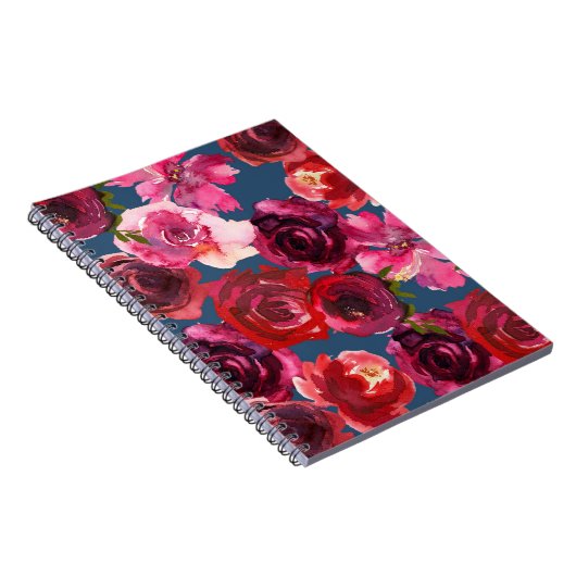 Carnet Spiral Rose romantique (Côté Droit)