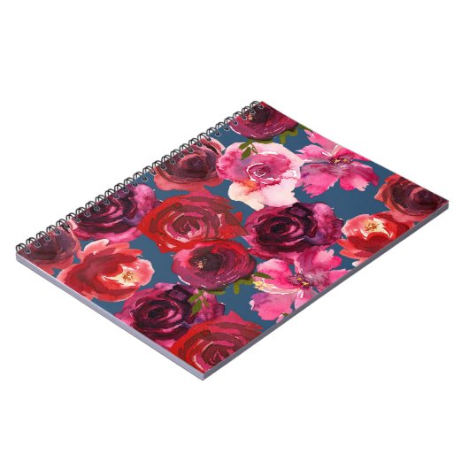 Carnet Spiral Rose romantique (Côté gauche)