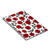 Carnet spiral Rose rouge et noir (Côté Droit)