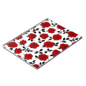 Carnet spiral Rose rouge et noir (Côté gauche)