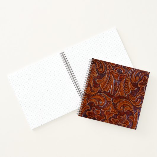 Carnet Spiral Rustique Cognac en cuir à outils IMP (Intérieur)