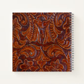 Carnet Spiral Rustique Cognac en cuir à outils IMP (Dos)