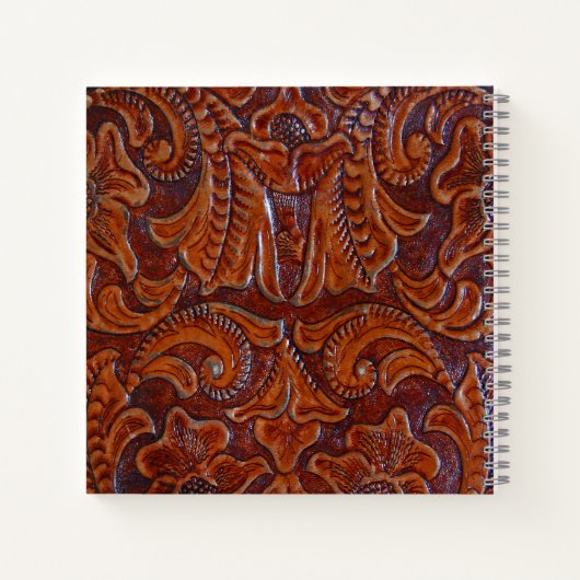 Carnet Spiral Rustique Cognac en cuir à outils IMP (Dos)