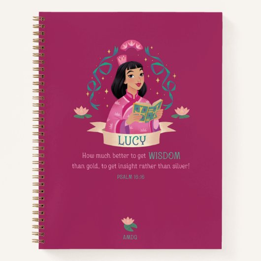 Carnet Spiral Saint Lucy Yi Zhenmei (Devant)