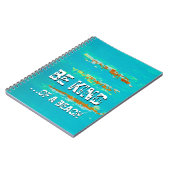 Carnet Spiral "Sois gentil. D'une plage" art (Côté gauche)