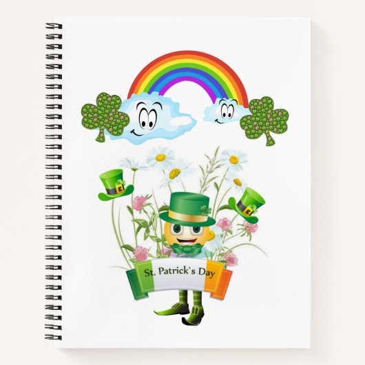 Carnet Spiral St. Patrick's Day Rainbow (Devant)