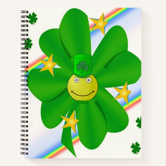 Carnet Spiral St. Patrick's Day Shamrock (Devant)