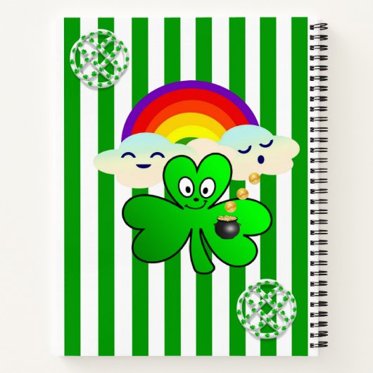 Carnet Spiral St. Patrick's Rainbow Shamrock (Dos)