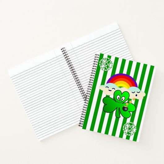 Carnet Spiral St. Patrick's Rainbow Shamrock (Intérieur)
