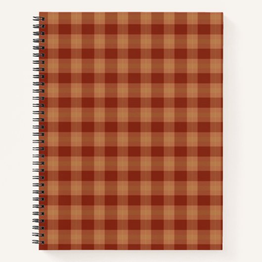 Carnet spiral Tan Tartan (Devant)